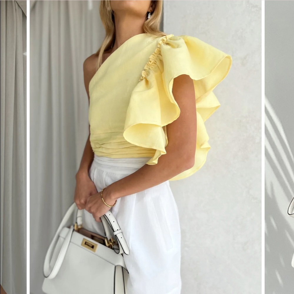 Vita Grace Resort Shoulder Frill top, NWT